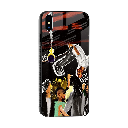 Gravity Break sleek iphone xs max cover with tempered glass back and TPU edges