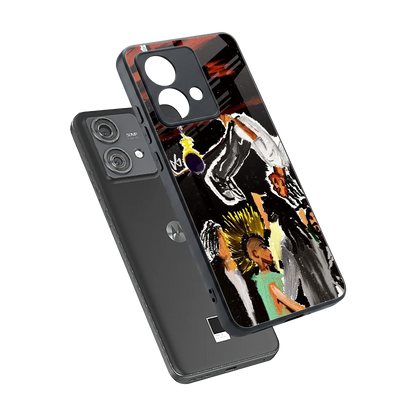 Gravity Break sleek motorola edge 40 neo 5g cover with tempered glass back and TPU edges
