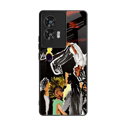 Gravity Break back phone cover | glass case for motorola edge 50 fusion