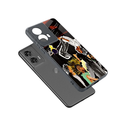 Gravity Break sleek motorola edge 50 fusion cover with tempered glass back and TPU edges