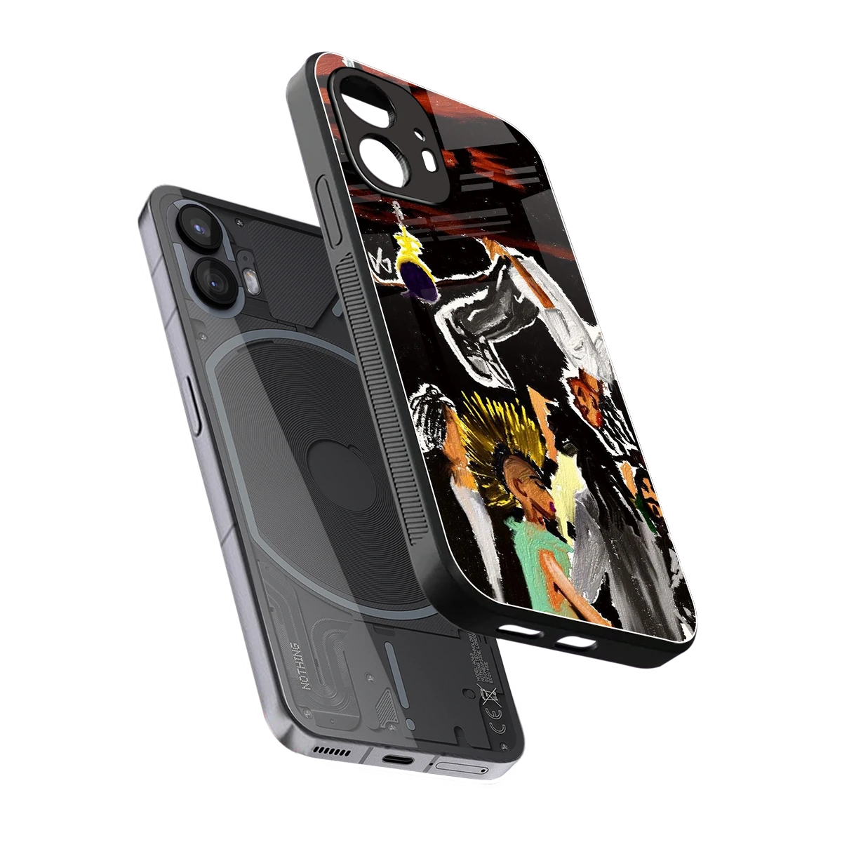 Gravity Break sleek nothing phone 2 cover with tempered glass back and TPU edges