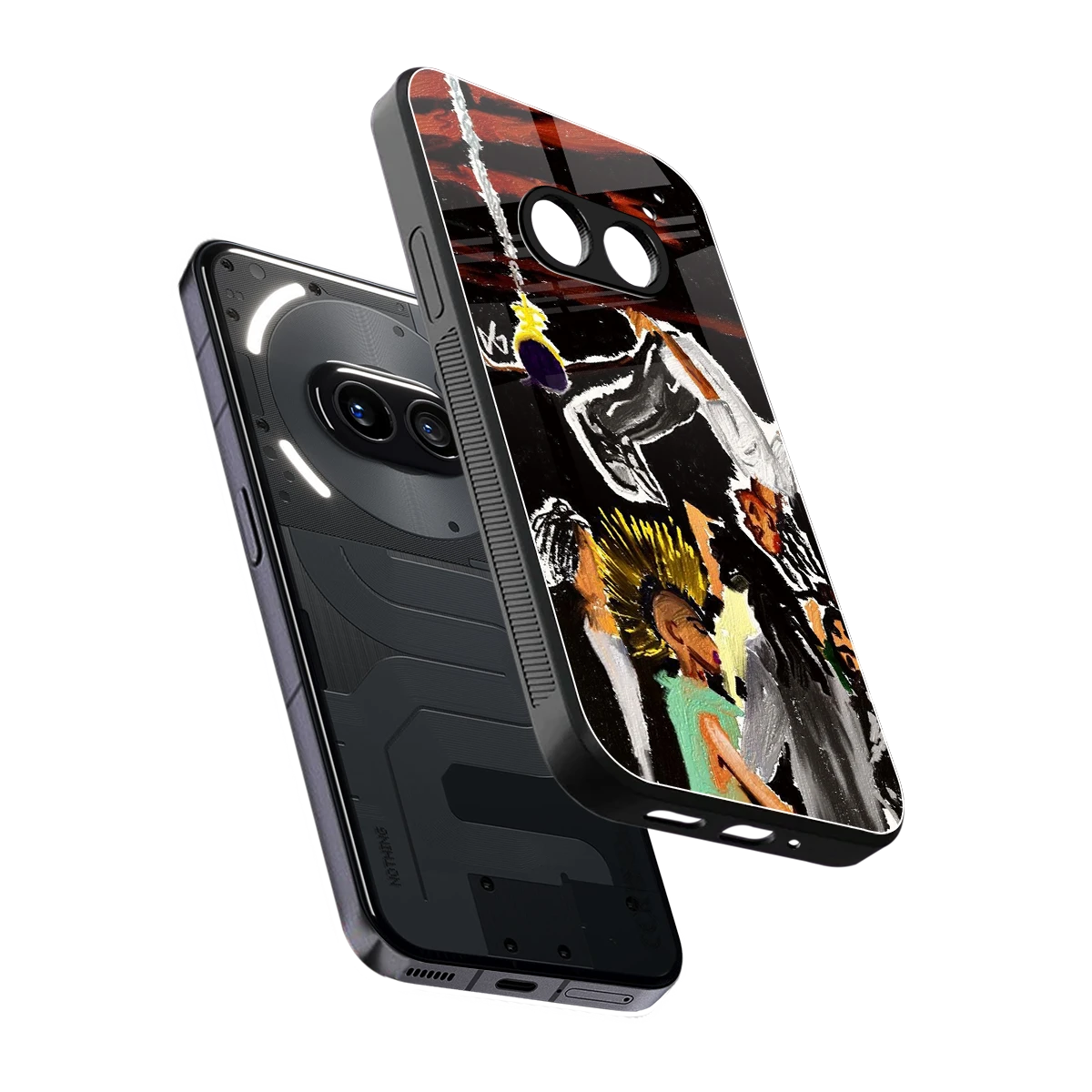 Gravity Break sleek nothing phone 2a cover with tempered glass back and TPU edges