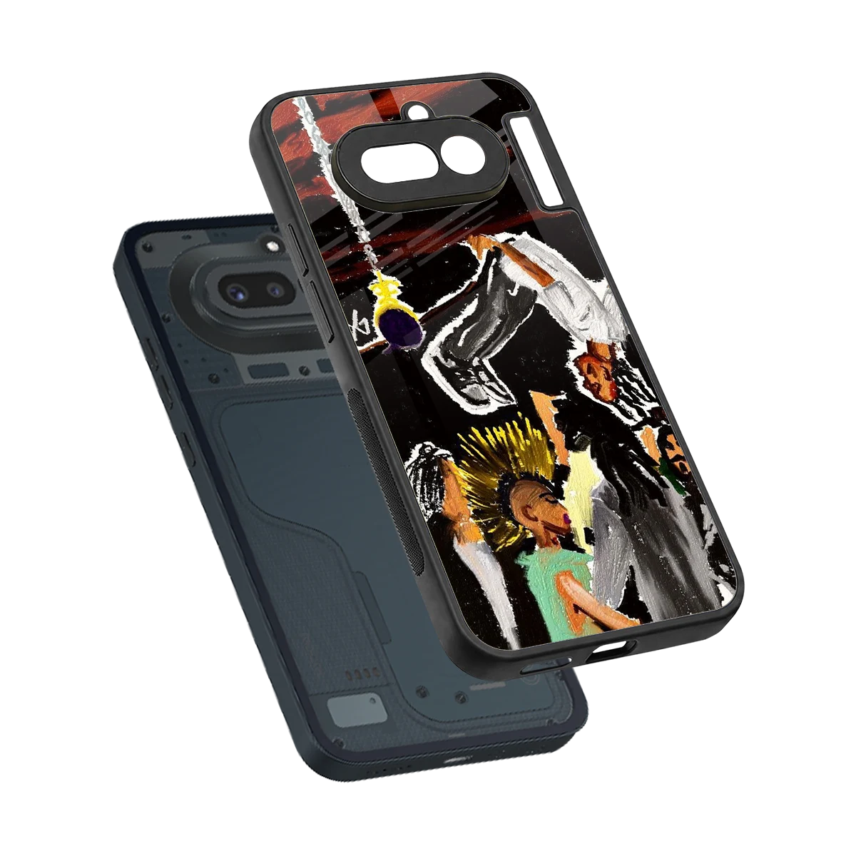 Gravity Break sleek nothing phone 4a cover with tempered glass back and TPU edges