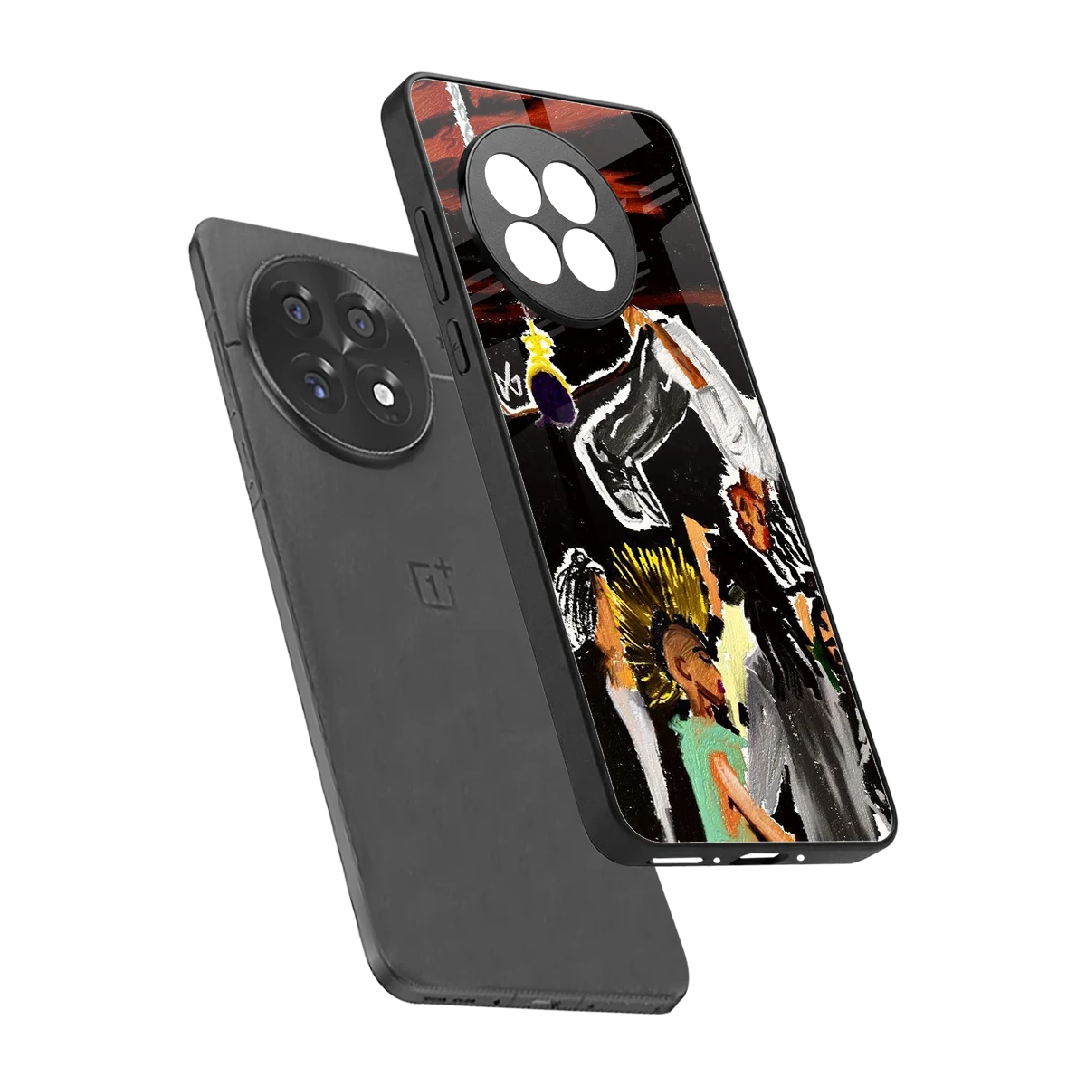 Gravity Break sleek oneplus 13r cover with tempered glass back and TPU edges
