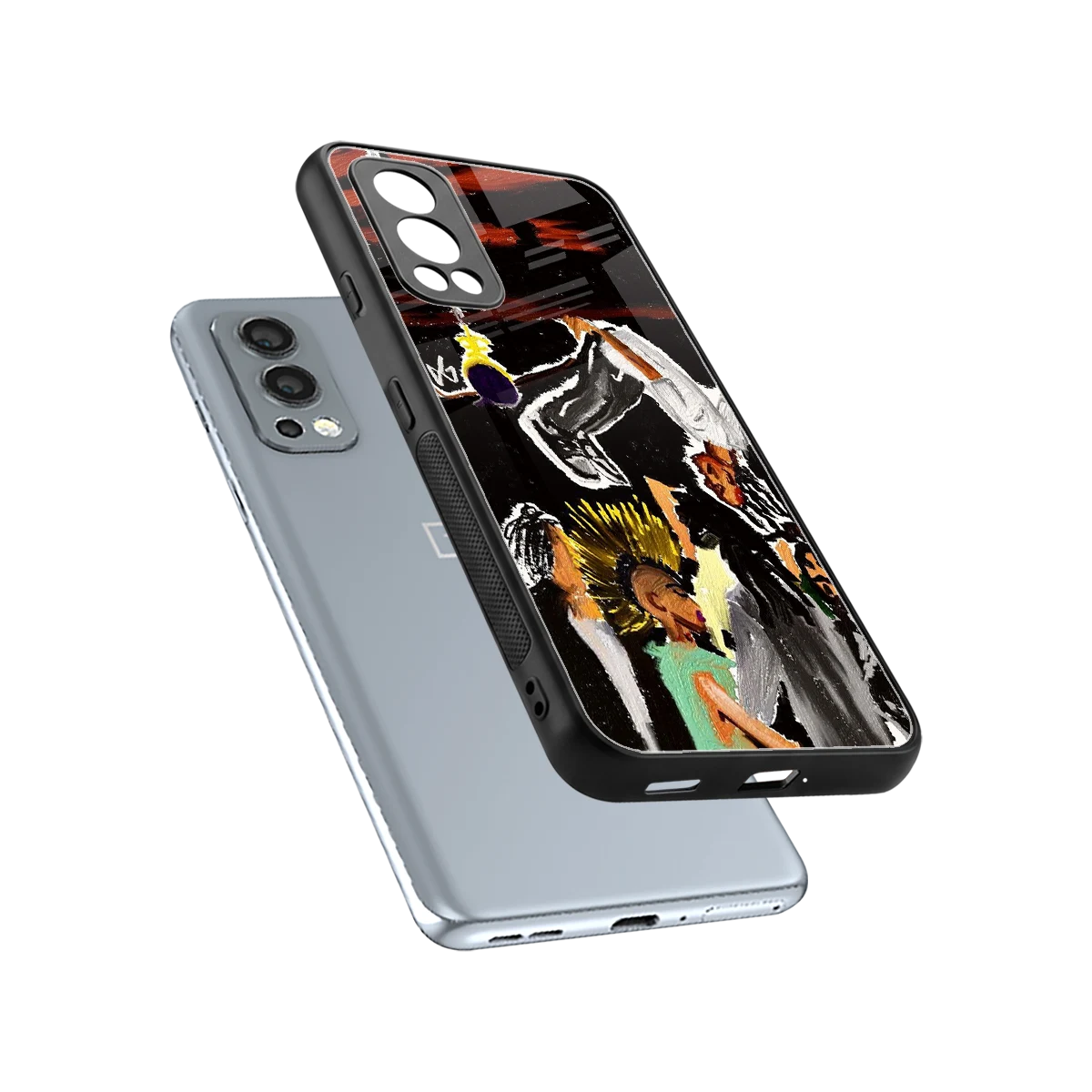 Gravity Break sleek oneplus nord 2 cover with tempered glass back and TPU edges