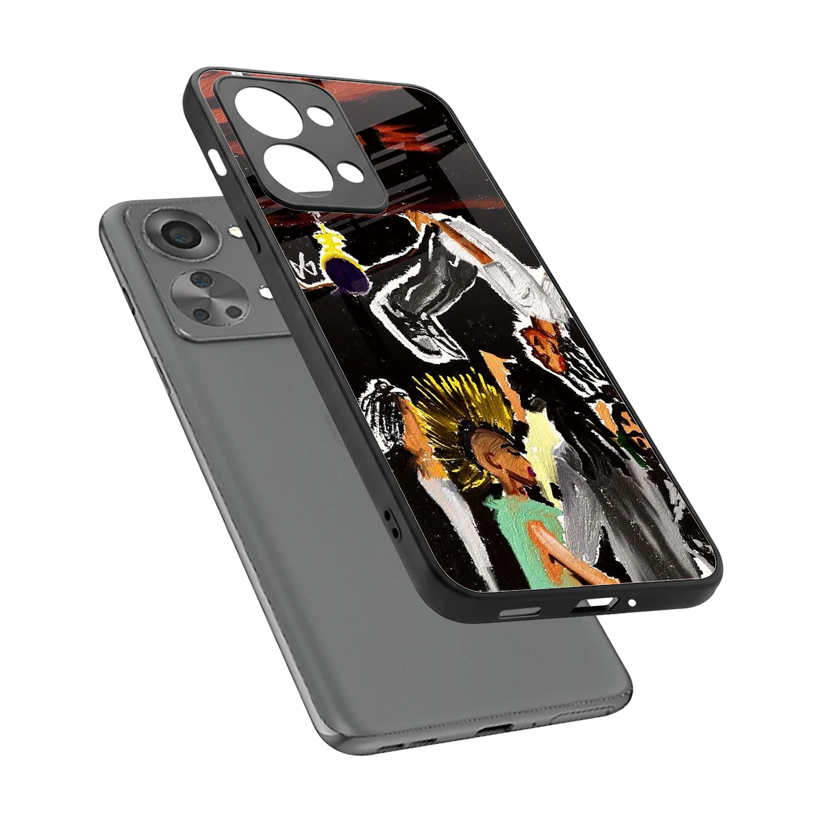 Gravity Break sleek oneplus nord 2t cover with tempered glass back and TPU edges