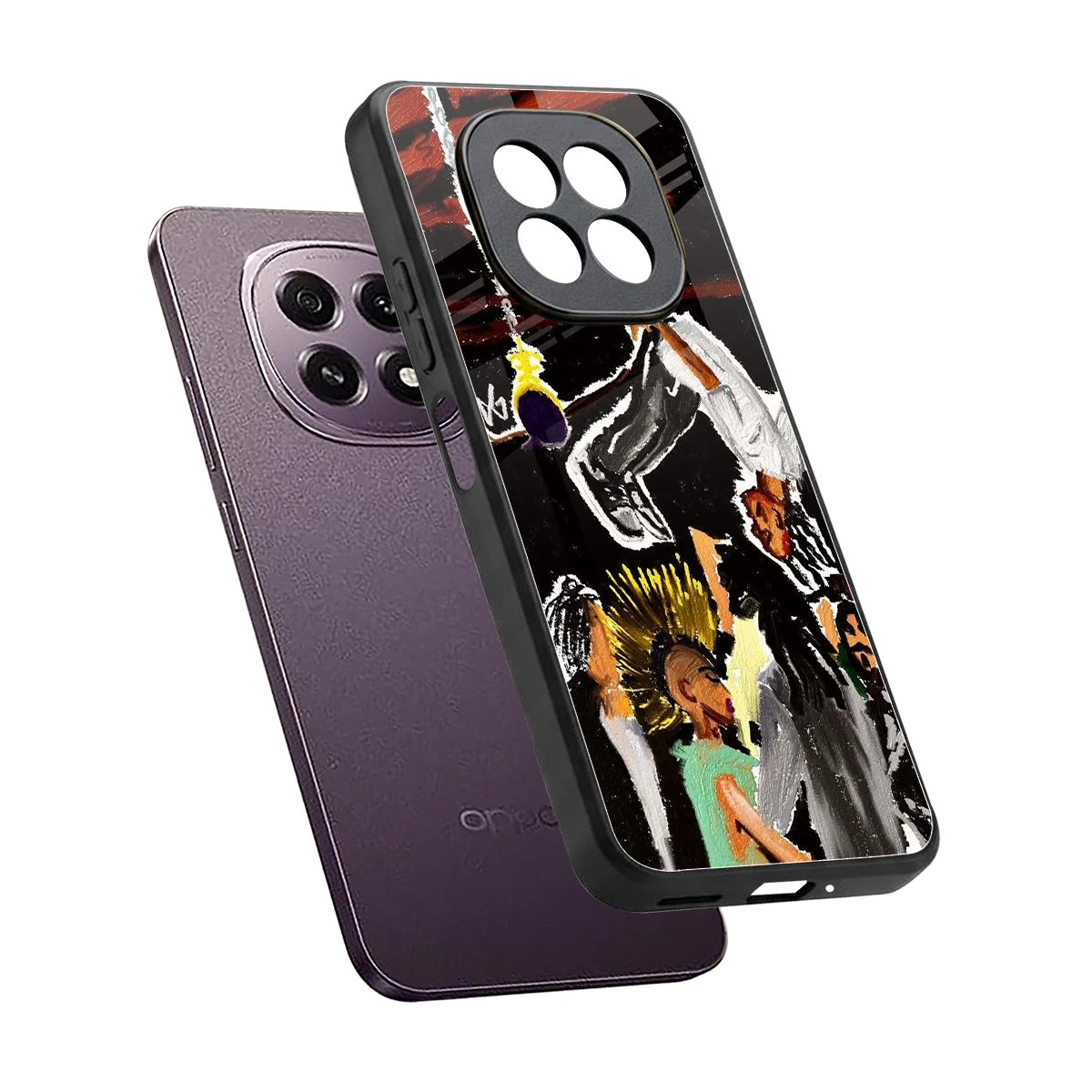 Gravity Break sleek oppo f29 5g cover with tempered glass back and TPU edges