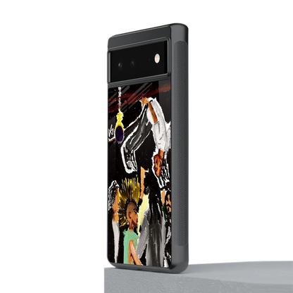 Gravity Break stylish phone case for google pixel 6a | glossy glass and slim fit