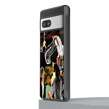 Gravity Break stylish phone case for google pixel 7a | glossy glass and slim fit