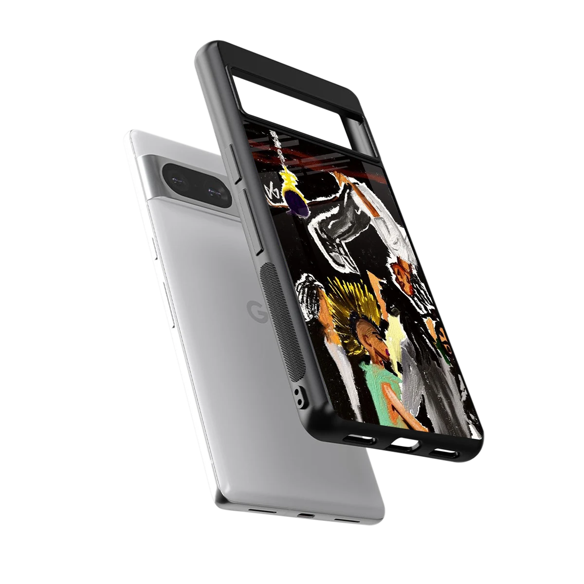 Gravity Break sleek google pixel 8 cover with tempered glass back and TPU edges