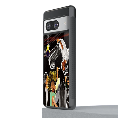 Gravity Break stylish phone case for google pixel 8 | glossy glass and slim fit