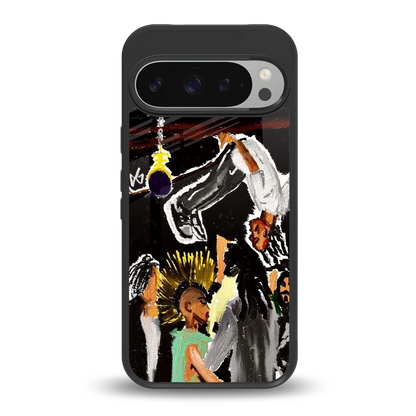 Gravity Break back phone cover | glass case for google pixel 9 pro xl