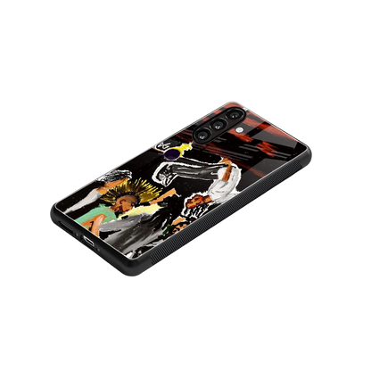 Gravity Break stylish phone case for samsung galaxy a55 5g | glossy glass and slim fit