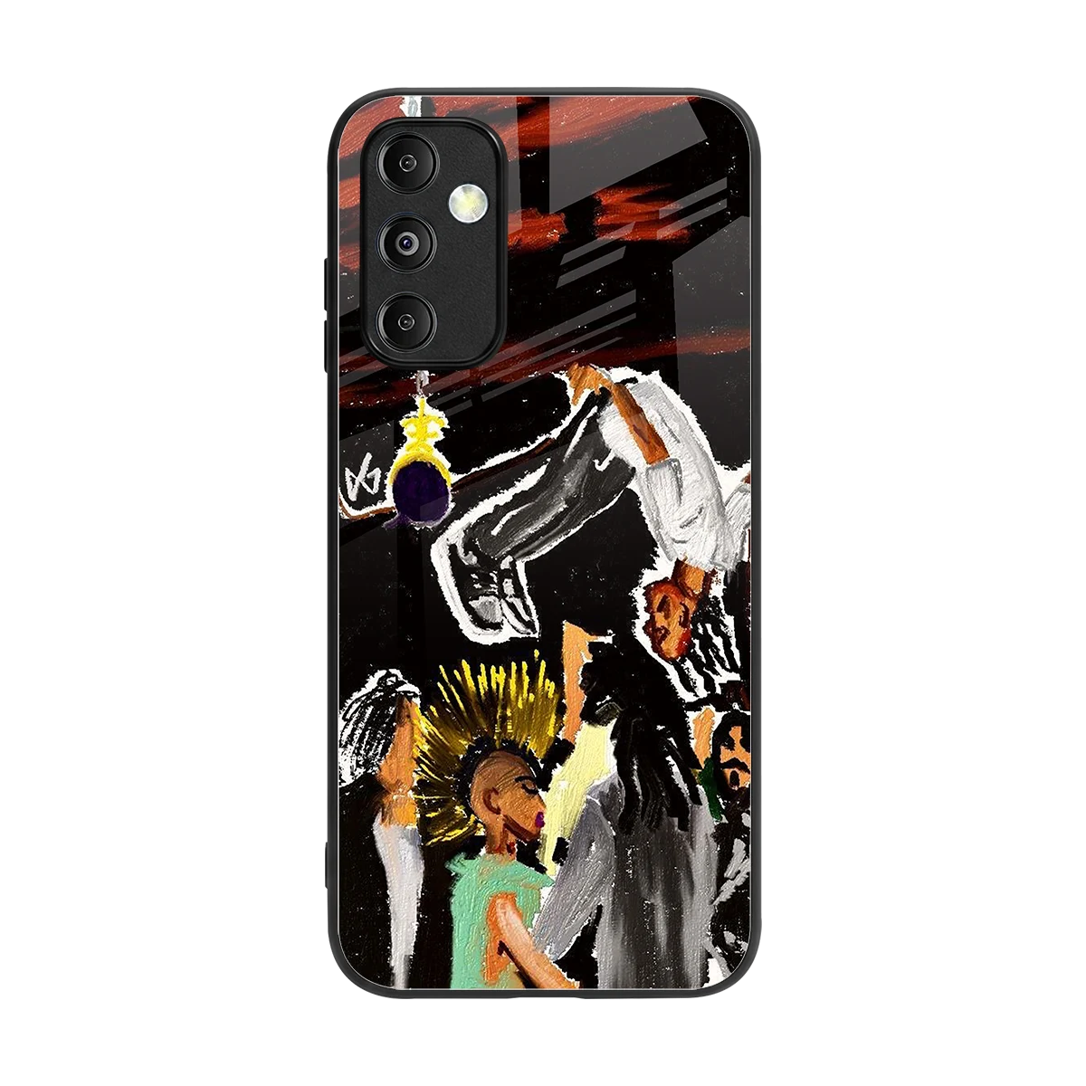 Gravity Break back phone cover | glass case for samsung galaxy m14 5g