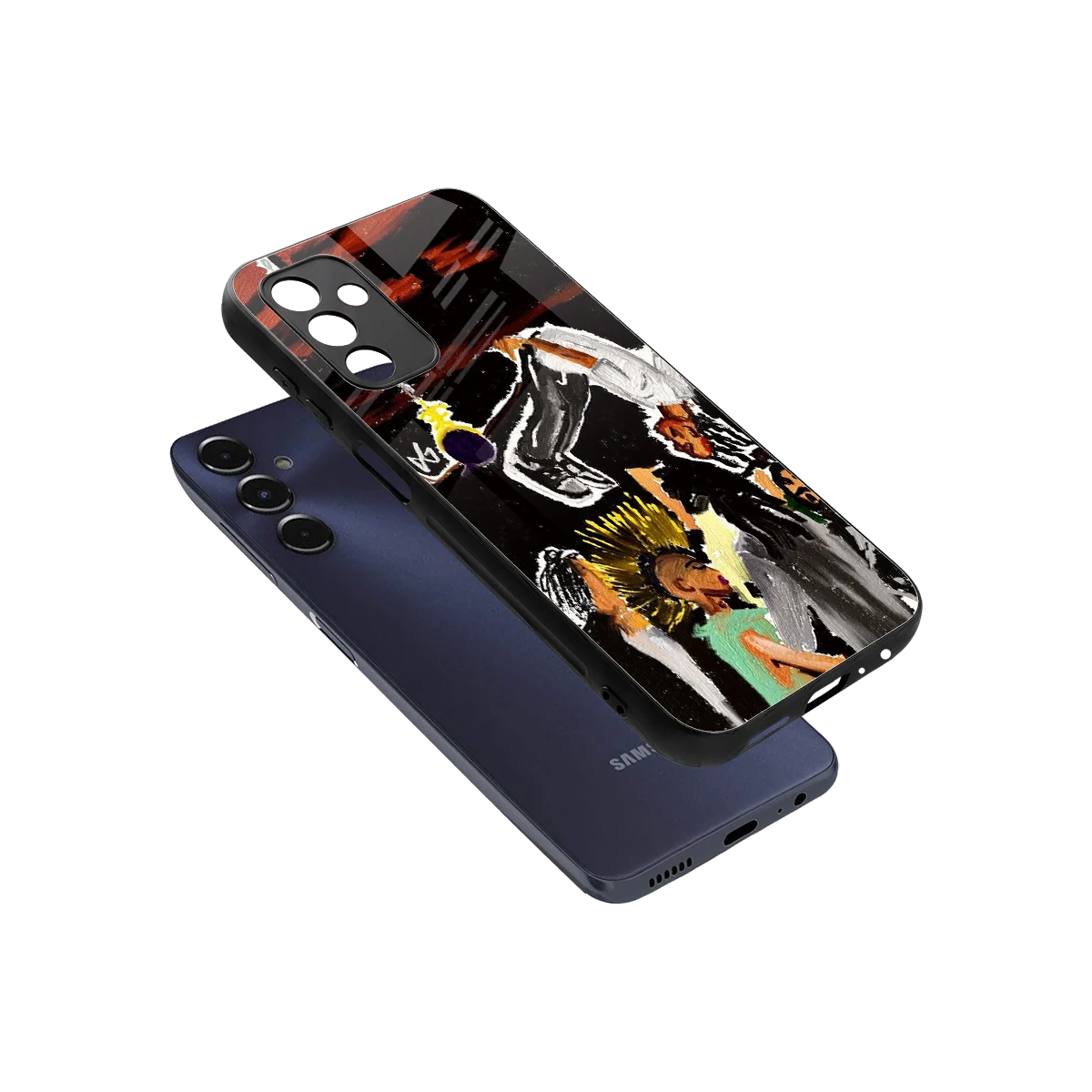 Gravity Break sleek samsung galaxy m14 5g cover with tempered glass back and TPU edges