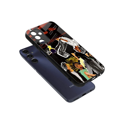 Gravity Break sleek samsung galaxy m14 5g cover with tempered glass back and TPU edges