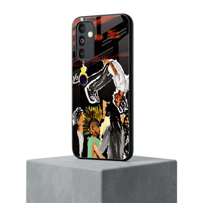 Gravity Break samsung galaxy m14 5g mobile cover | shockproof glass phone case