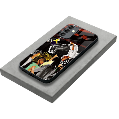Gravity Break stylish phone case for samsung galaxy m14 5g | glossy glass and slim fit