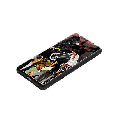Gravity Break stylish phone case for samsung galaxy s24 | glossy glass and slim fit