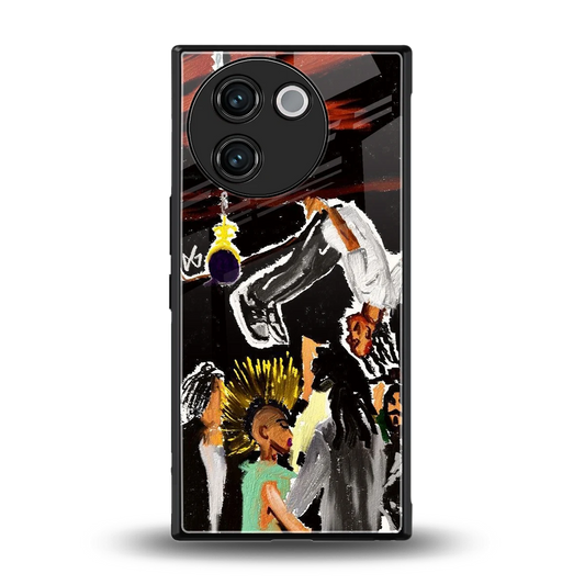 Gravity Break back phone cover | glass case for vivo v30e