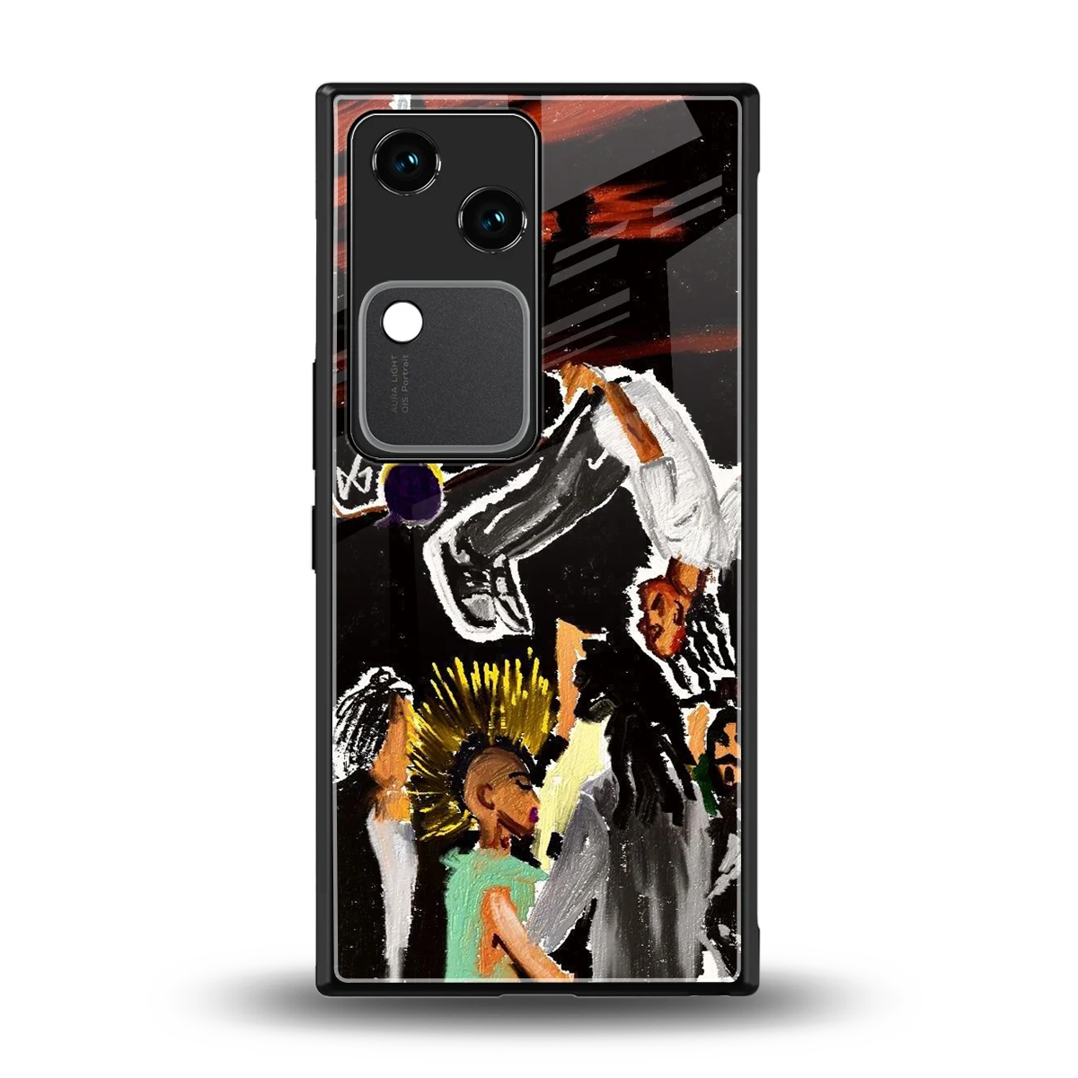 Gravity Break back phone cover | glass case for vivo v30