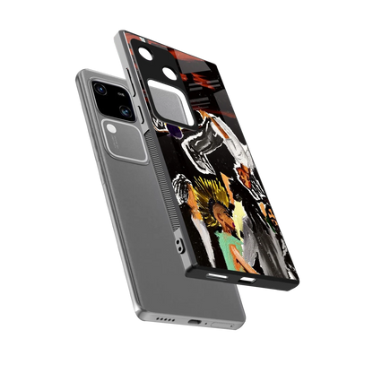 Gravity Break sleek vivo v30 cover with tempered glass back and TPU edges