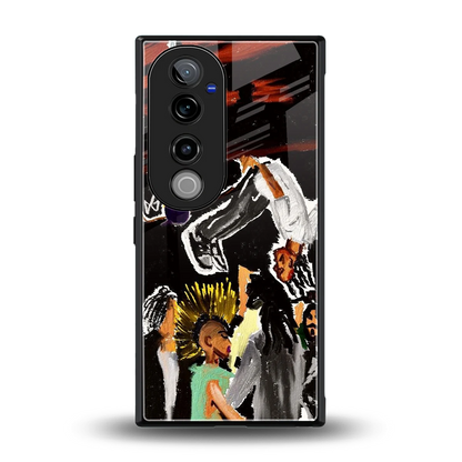 Gravity Break back phone cover | glass case for vivo v40 pro