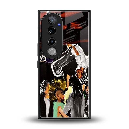 Gravity Break back phone cover | glass case for vivo v40 pro