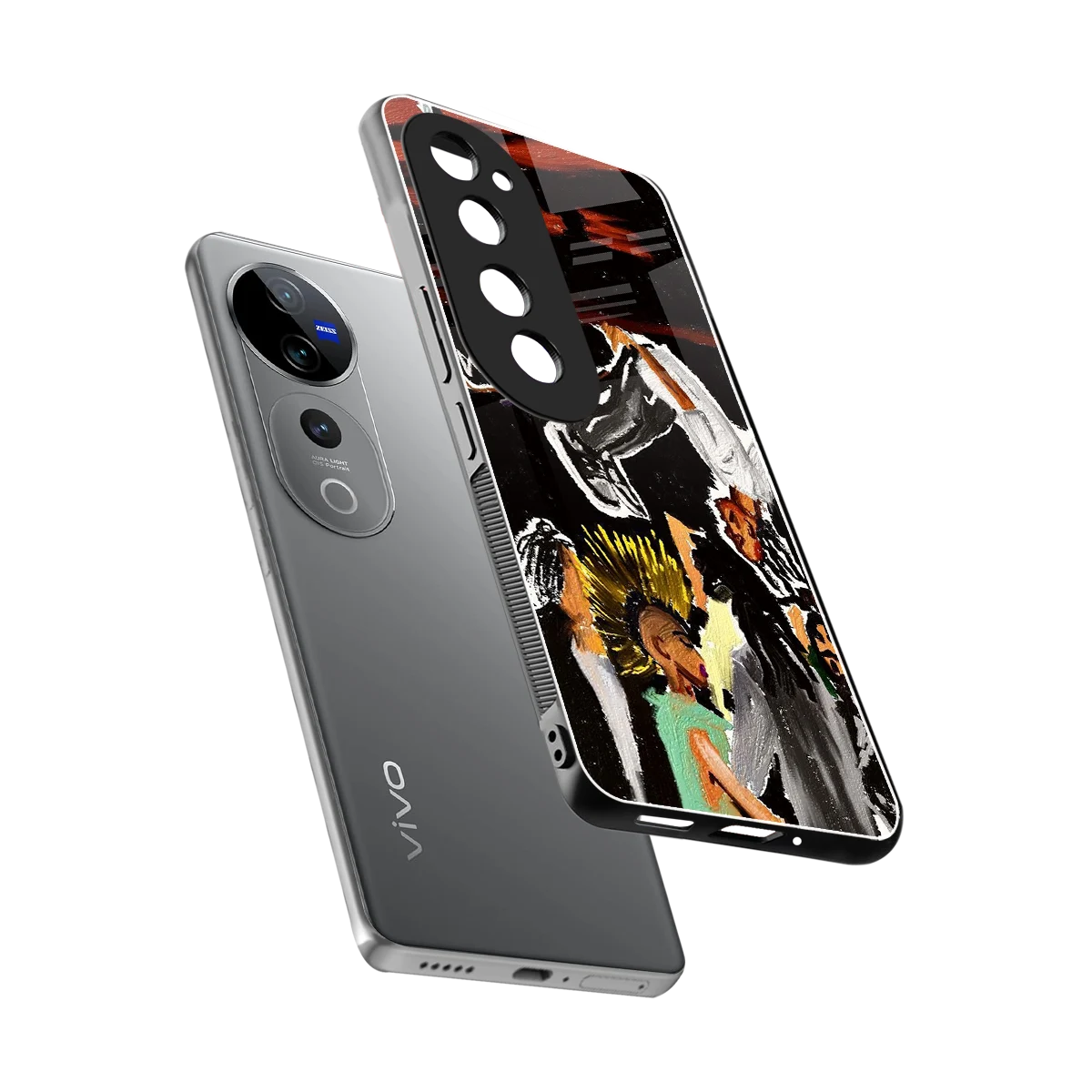Gravity Break sleek vivo v40 pro cover with tempered glass back and TPU edges