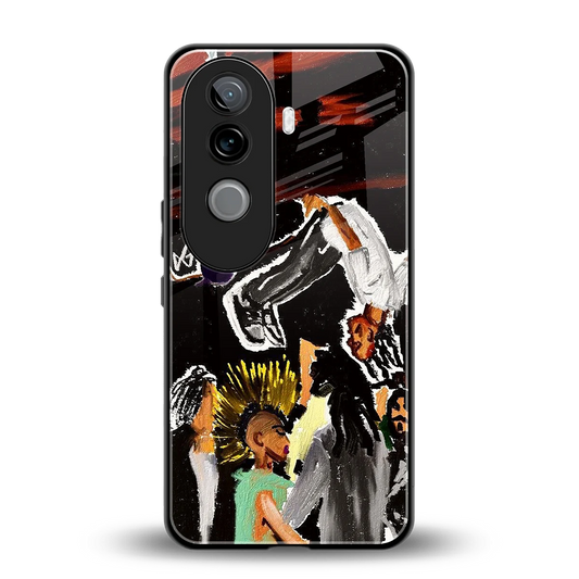 Gravity Break back phone cover | glass case for vivo v40e