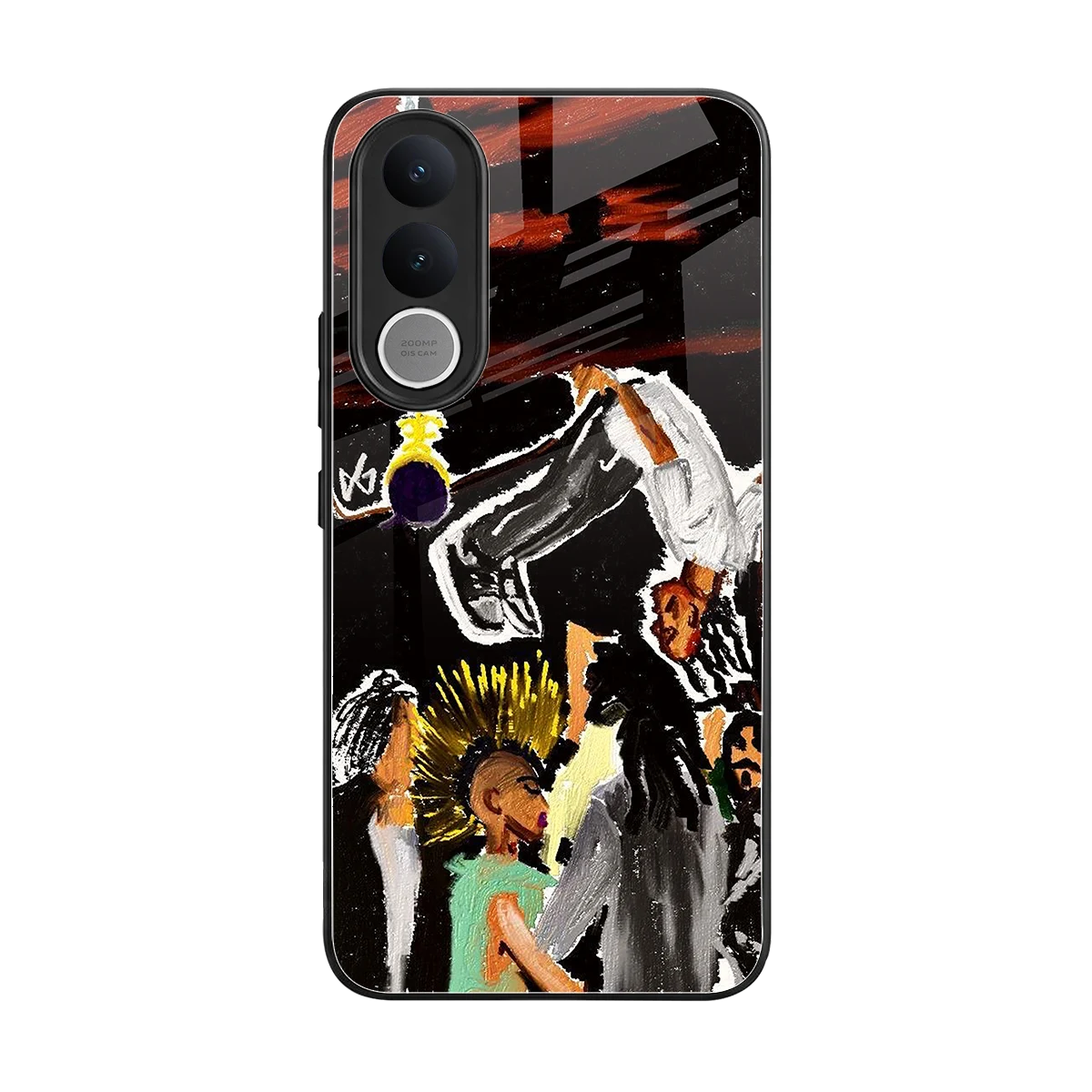 Gravity Break back phone cover | glass case for vivo v70 fe