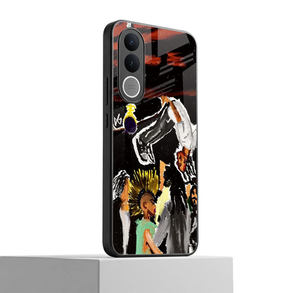 Gravity Break vivo v70 fe mobile cover | shockproof glass phone case