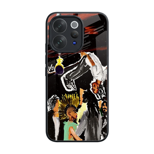 Gravity Break back phone cover | glass case for vivo v70