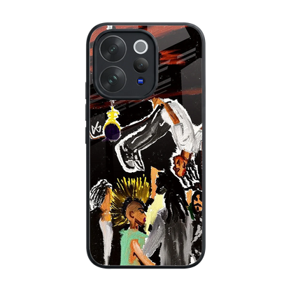 Gravity Break back phone cover | glass case for vivo v70 elite