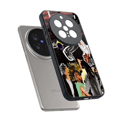 Gravity Break sleek vivo x200 pro cover with tempered glass back and TPU edges