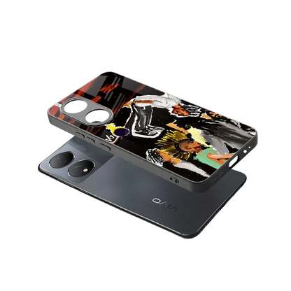 Gravity Break sleek Vivo-y100 cover with tempered glass back and TPU edges