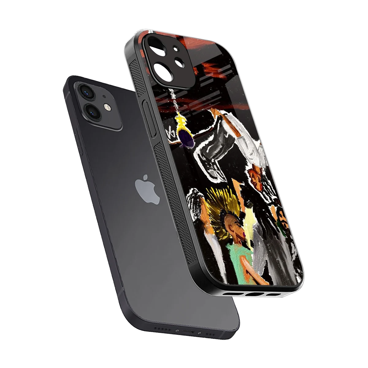Gravity Break sleek iphone 12 cover with tempered glass back and TPU edges
