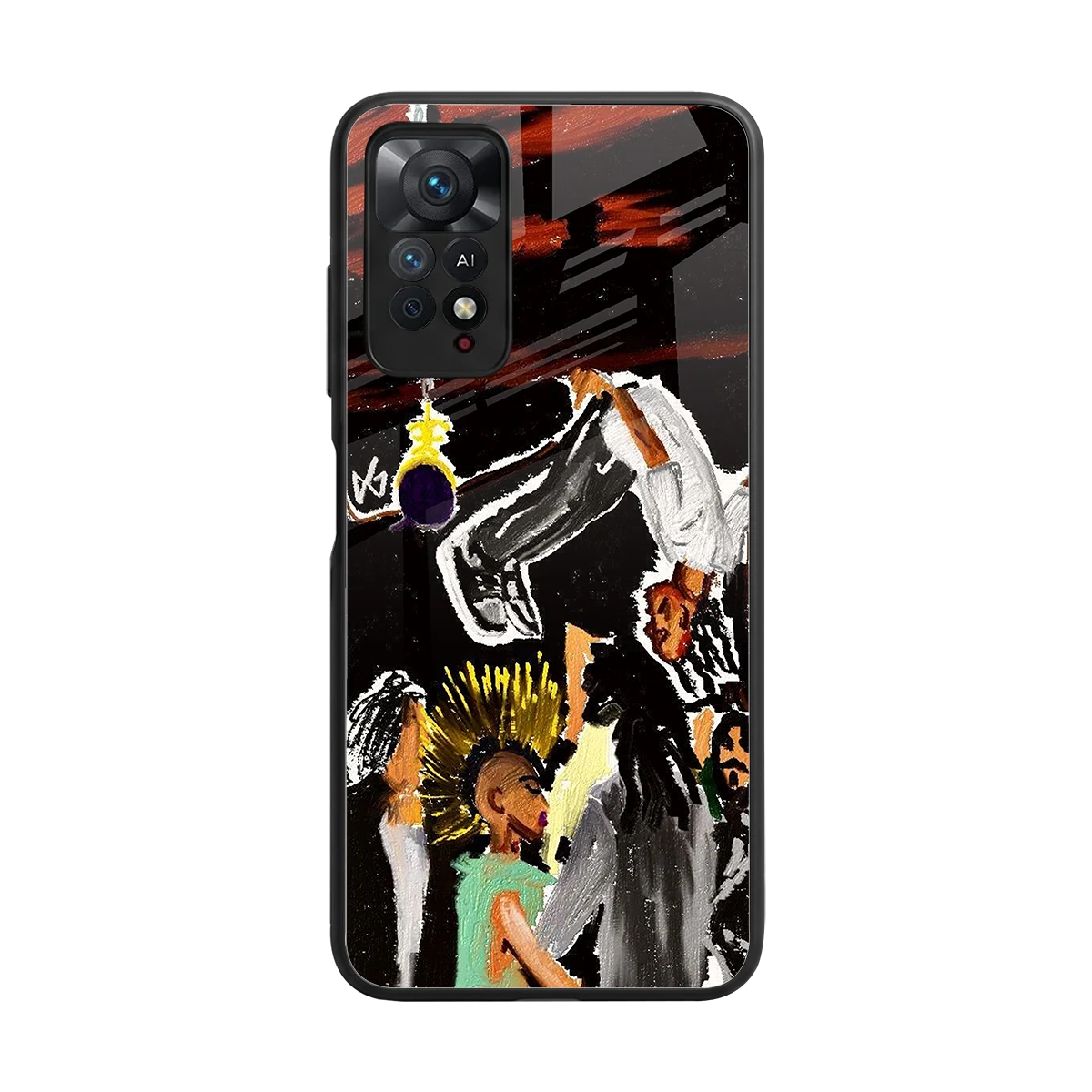 Gravity Break back phone cover | glass case for redmi note 11 pro