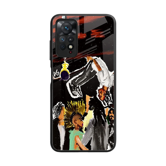 Gravity Break back phone cover | glass case for redmi note 11 pro