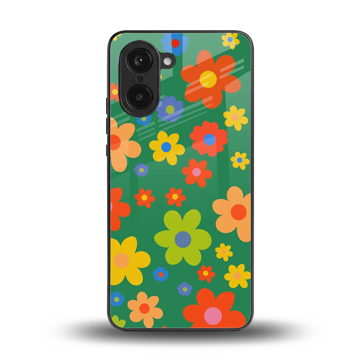 Greenery Blossom back phone cover | glass case for oneplus nord ce5 5g