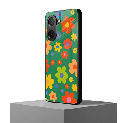 Greenery Blossom oneplus nord ce5 5g mobile cover | shockproof glass phone case