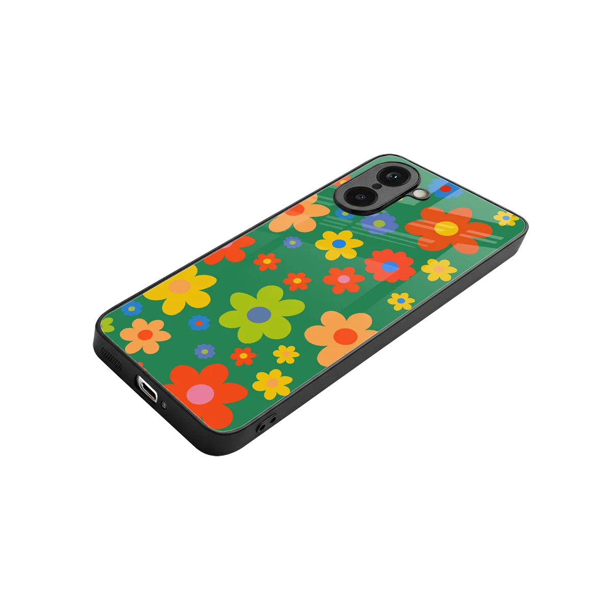 Greenery Blossom stylish phone case for oneplus nord ce5 5g | glossy glass and slim fit