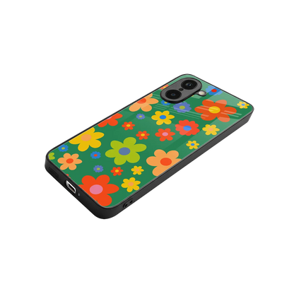 Greenery Blossom stylish phone case for oneplus nord ce5 5g | glossy glass and slim fit