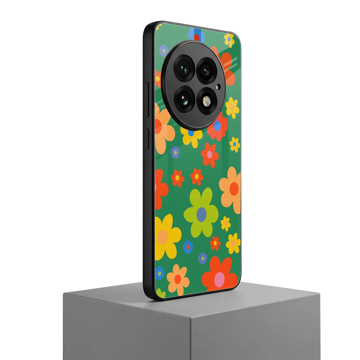 Greenery Blossom oneplus 13 mobile cover | shockproof glass phone case