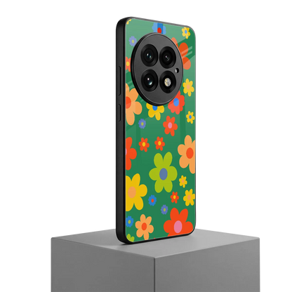 Greenery Blossom oneplus 13 mobile cover | shockproof glass phone case