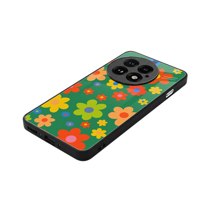 Greenery Blossom stylish phone case for oneplus 13 | glossy glass and slim fit