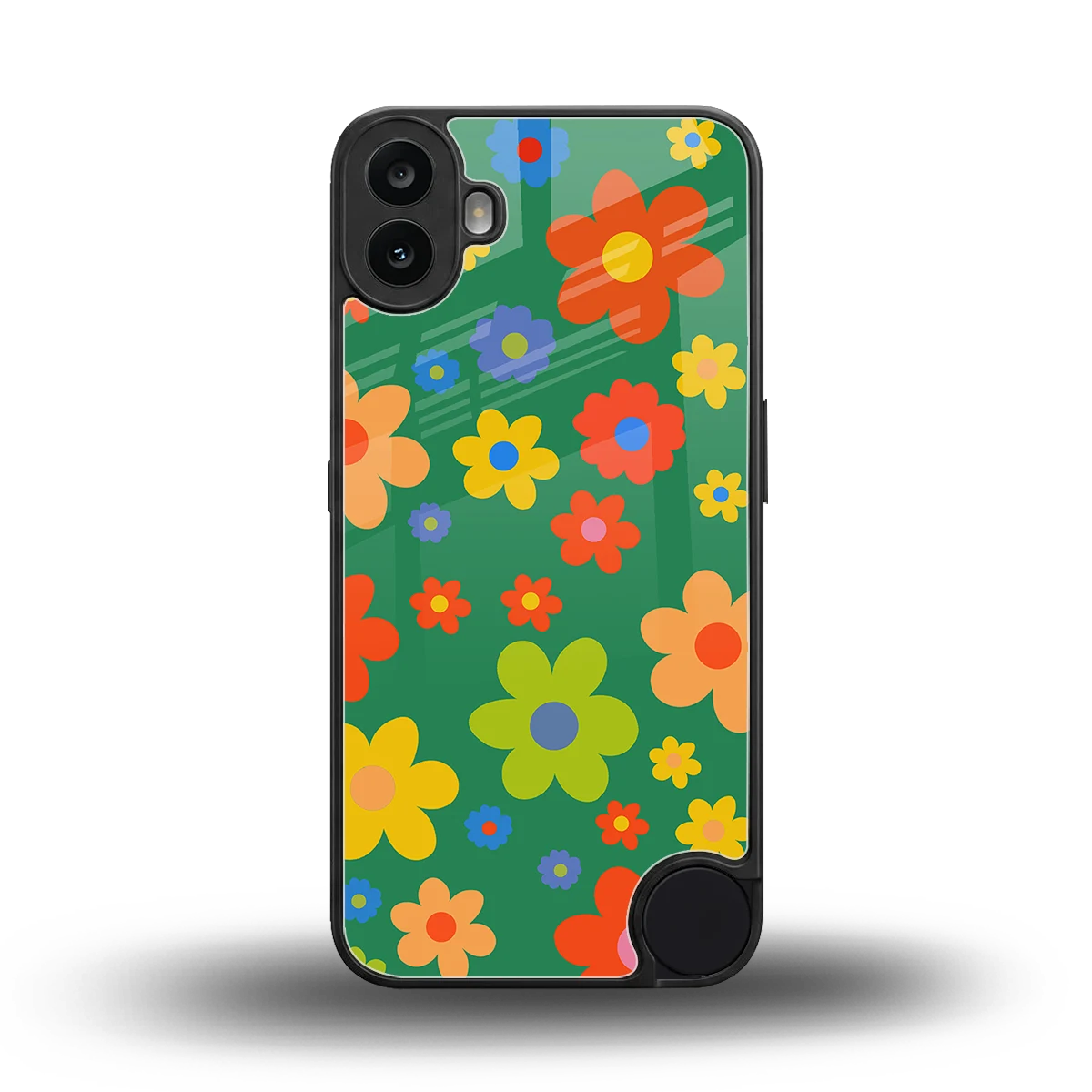 Greenery Blossom back phone cover | glass case for cmf nothing phone 1