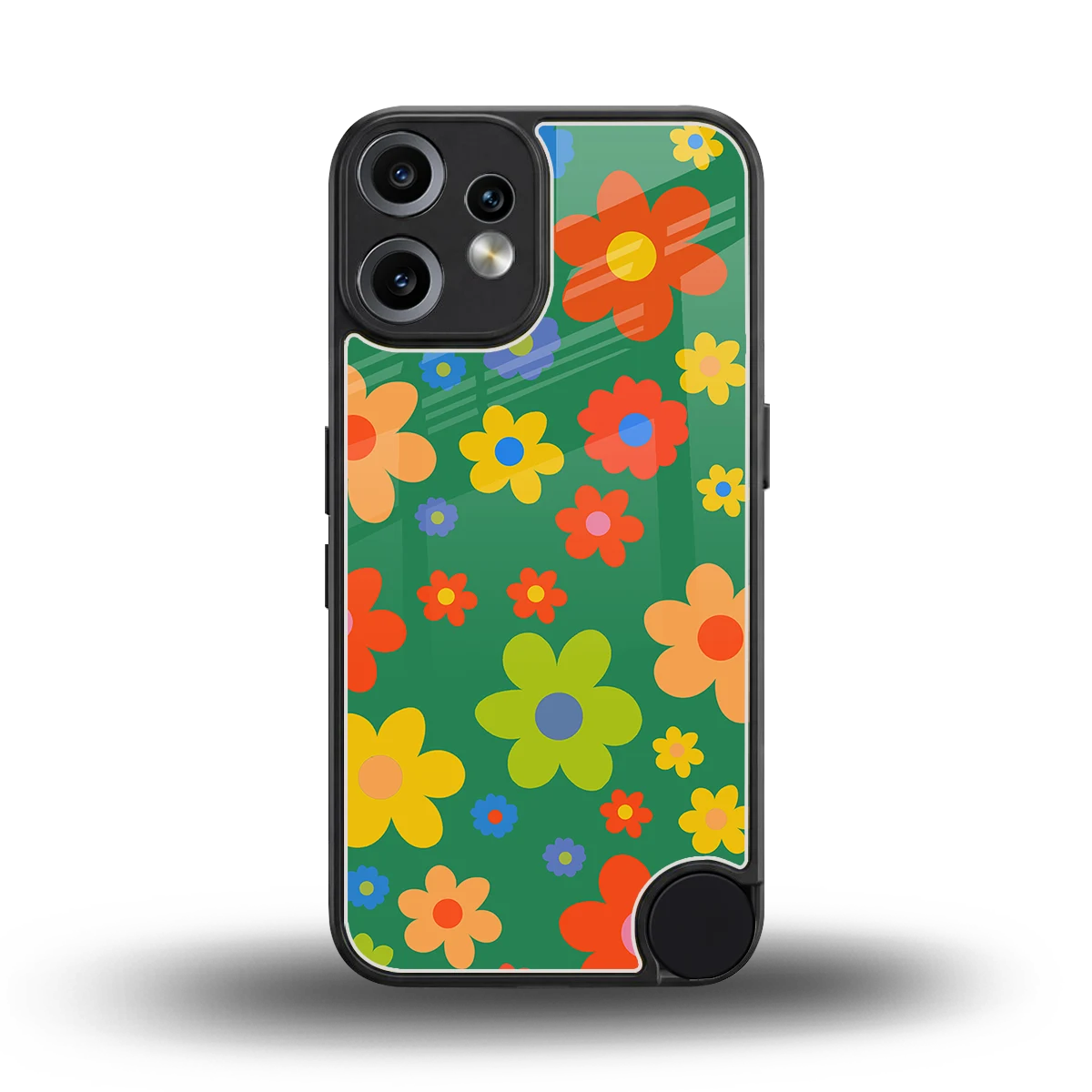 Greenery Blossom back phone cover | glass case for cmf nothing phone 2 pro