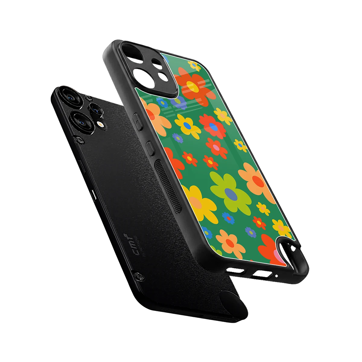 Greenery Blossom sleek cmf nothing phone 2 pro cover with tempered glass back and TPU edges