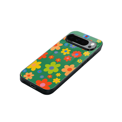 Greenery Blossom stylish phone case for google pixel 10 pro xl | glossy glass and slim fit